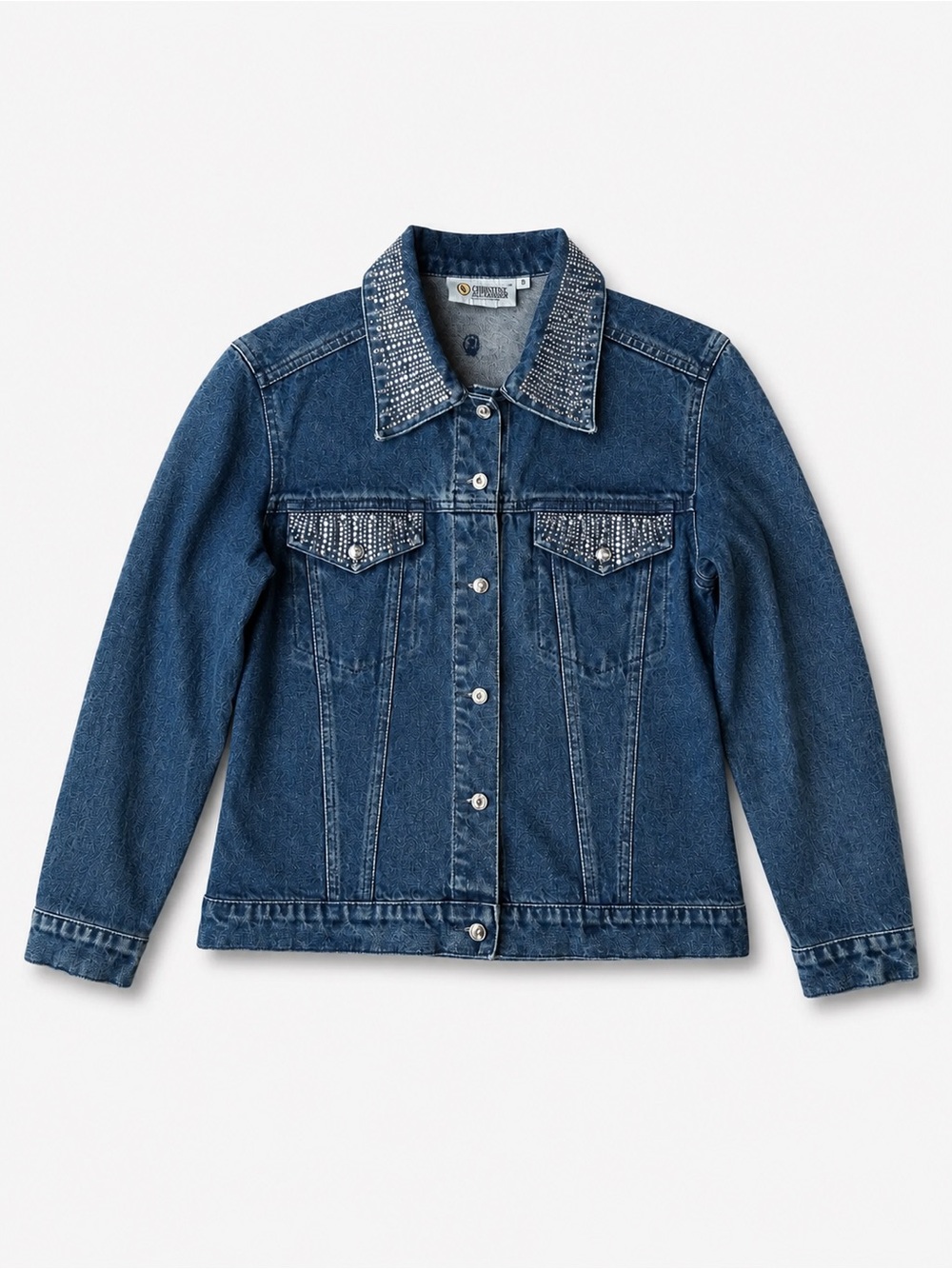 Christine Alexander Rhinestone Denim Jacket – Size Small
